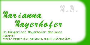 marianna mayerhofer business card